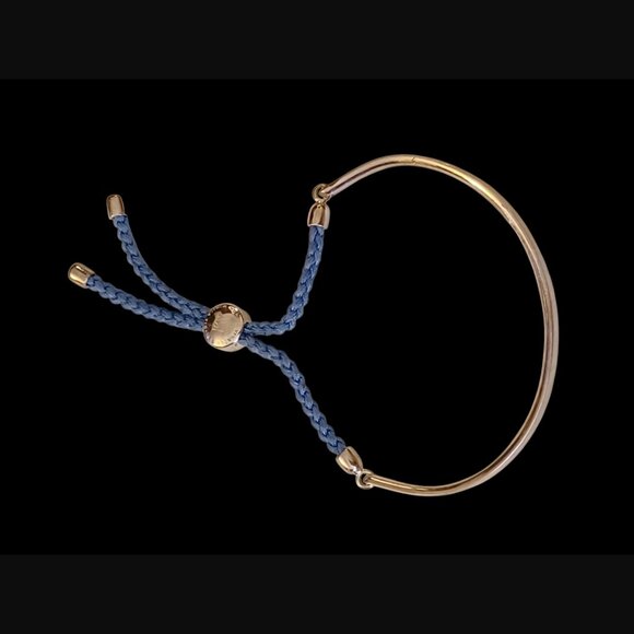 Monica Vinader 925 Sterling Fiji Retired Engravable Bar Adjustable Bracelet OSFM - Picture 3 of 6